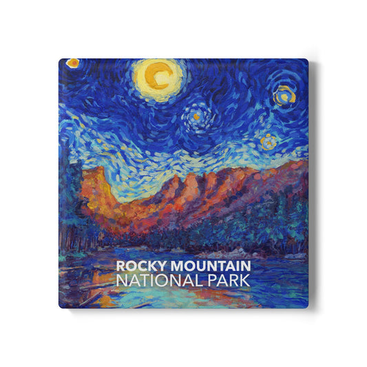 Rocky Mountain National Park Coaster - The Starry Night