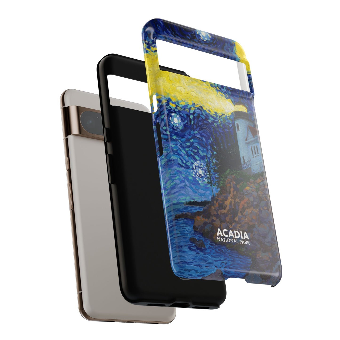 Acadia National Park Phone Case - Starry Night Lighthouse