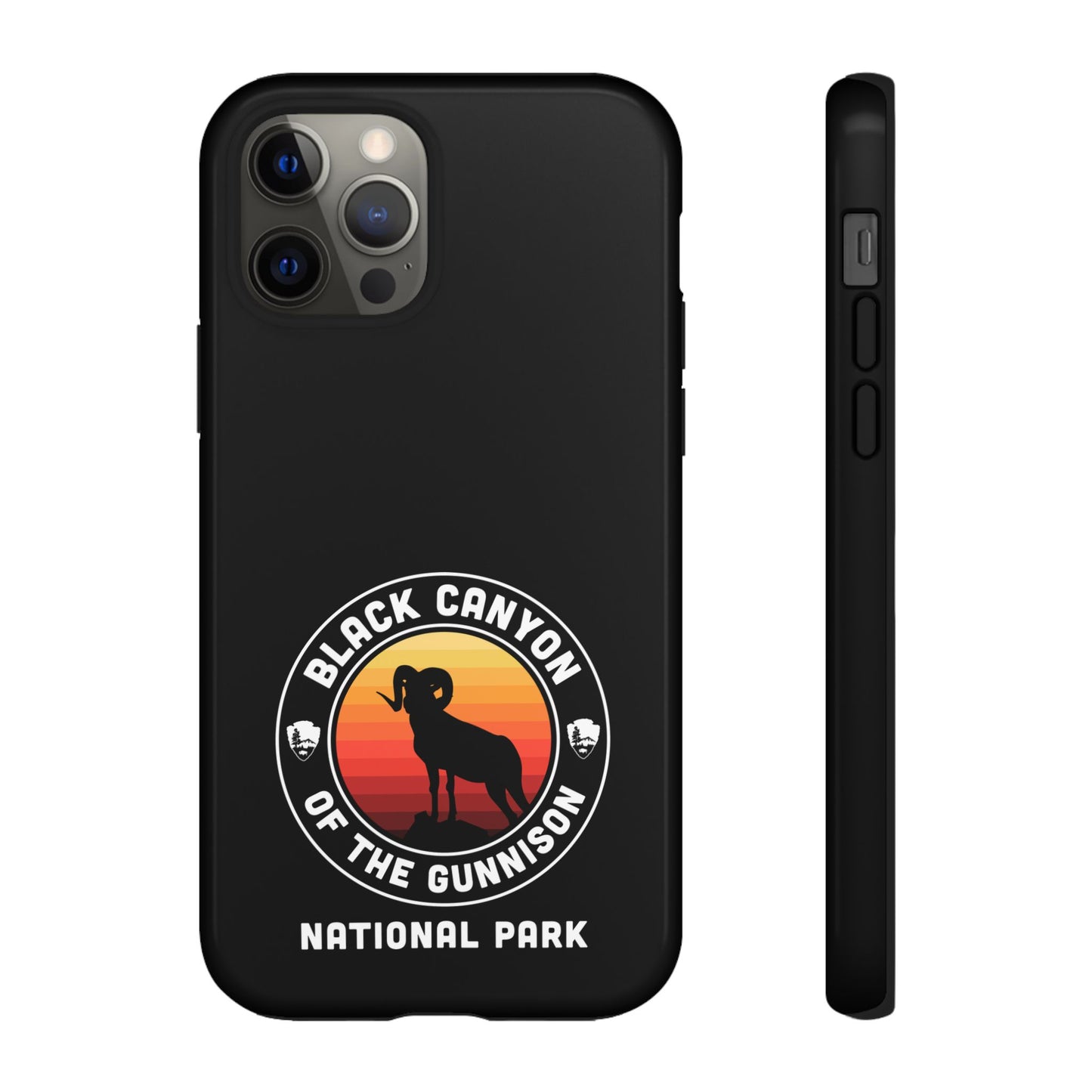 Black Canyon of the Gunnison National Park Phone Case - Round Emblem Design