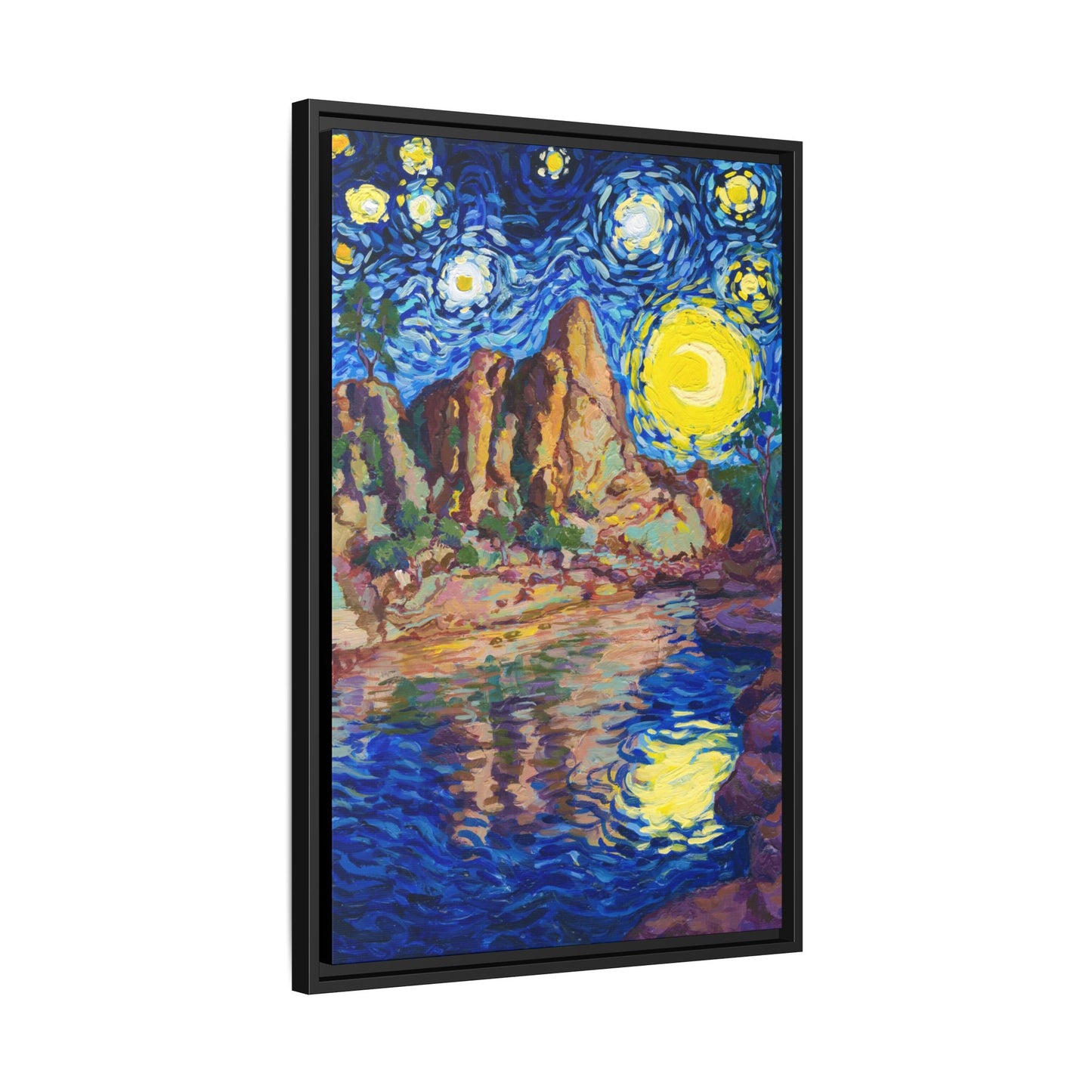 Pinnacles National Park Framed Canvas - The Starry Night