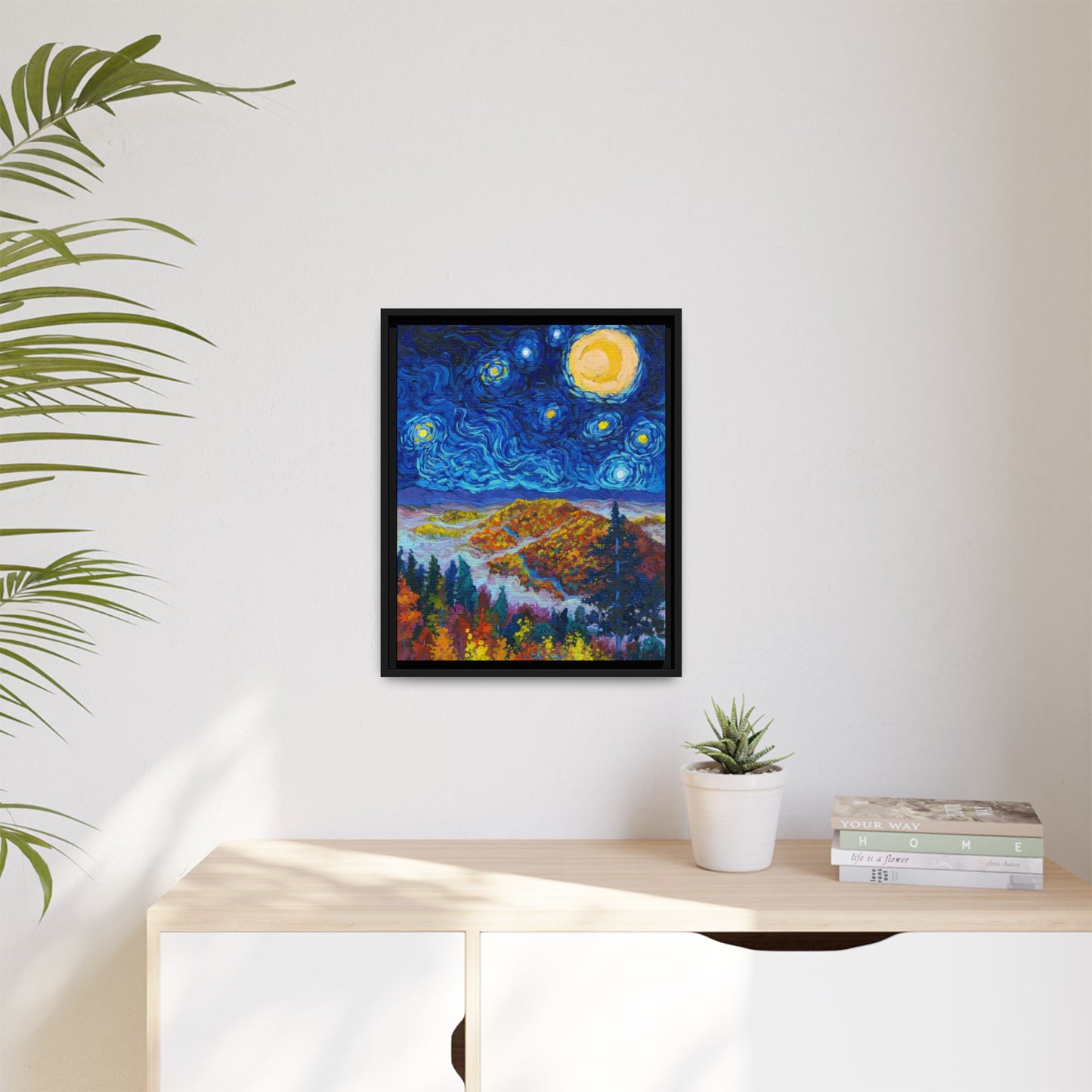 Great Smoky Mountains National Park Fall Colors Framed Canvas - The Starry Night