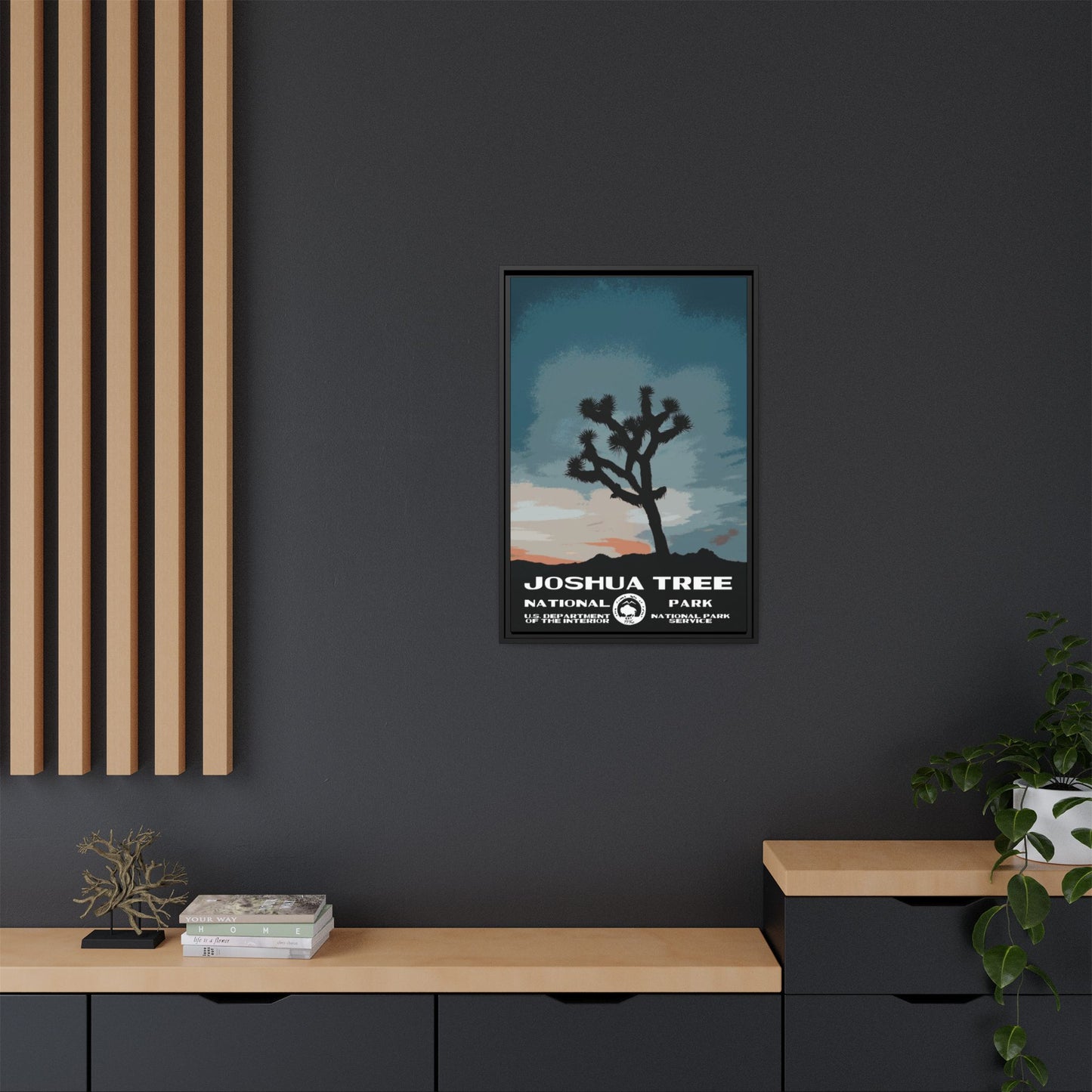 Joshua Tree National Park Framed Canvas - WPA Poster