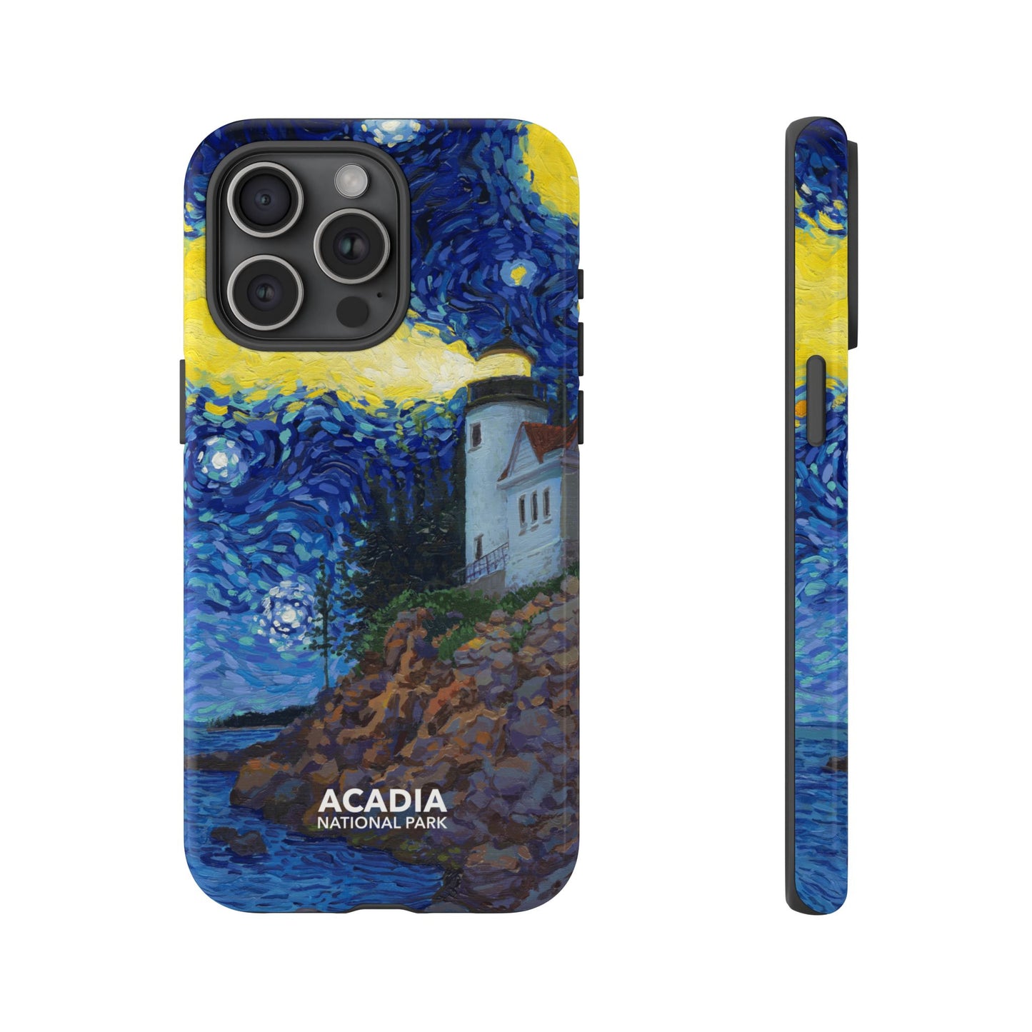 Acadia National Park Phone Case - Starry Night Lighthouse