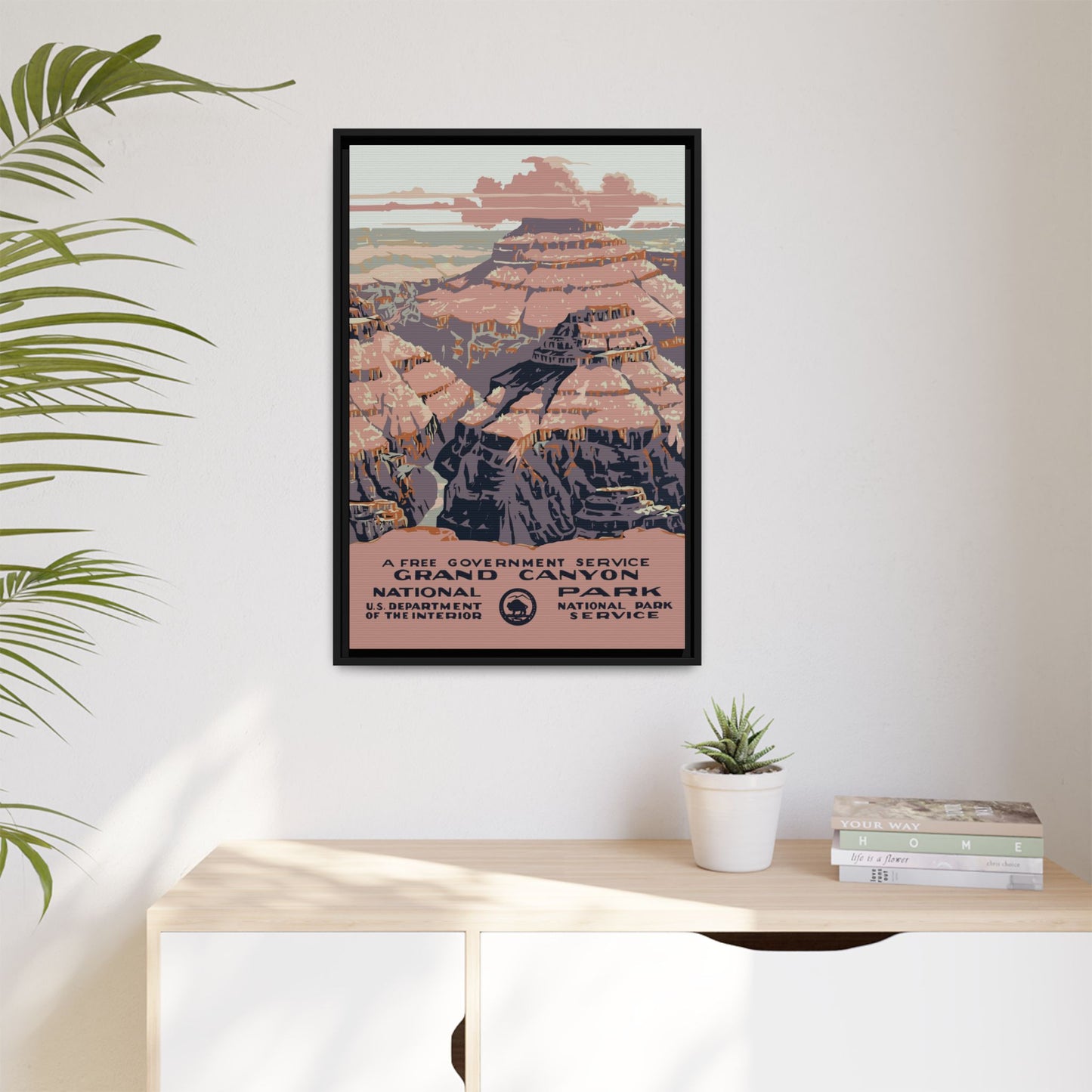 Grand Canyon National Park Framed Canvas - WPA Poster