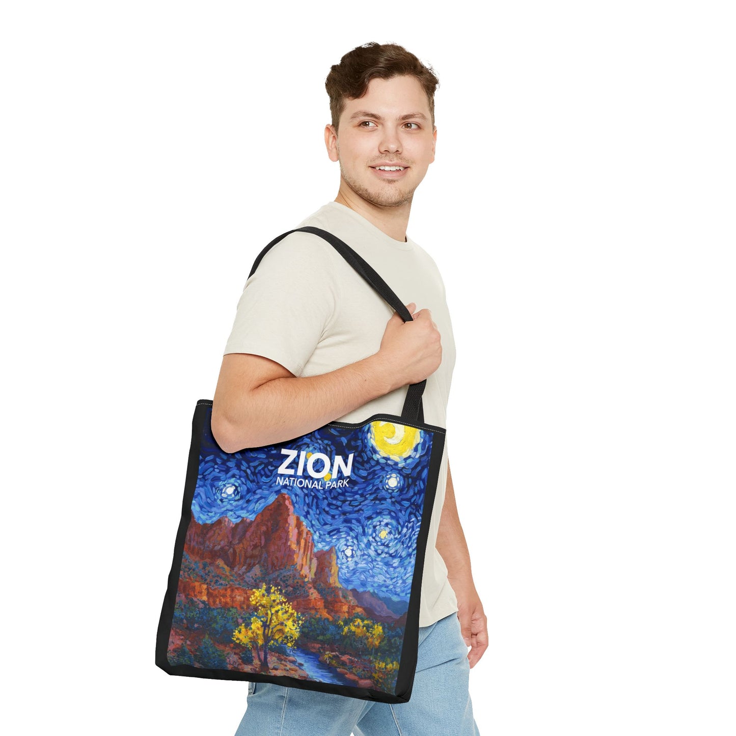 Zion National Park Tote Bag - The Starry Night Large