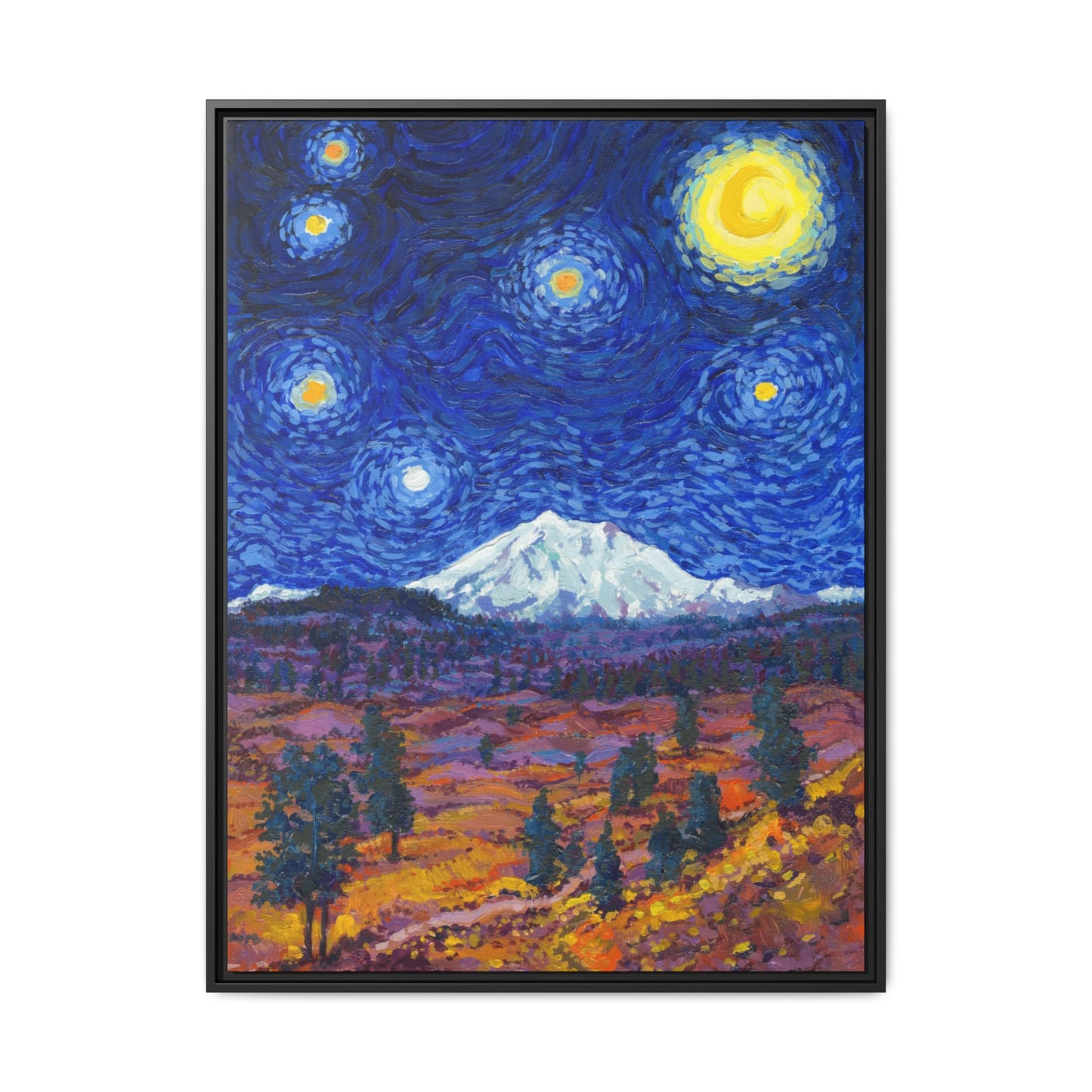 Lassen Volcanic National Park Framed Canvas - The Starry Night