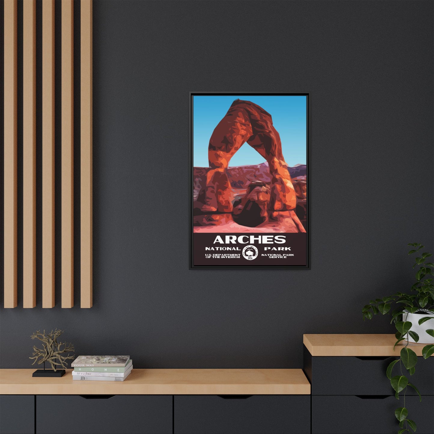 Arches National Park Framed Canvas - WPA Poster