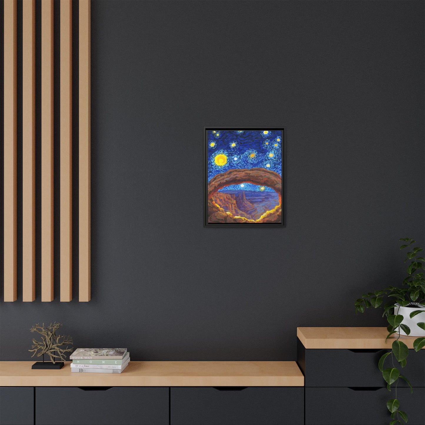 Canyonlands National Park Framed Canvas - The Starry Night