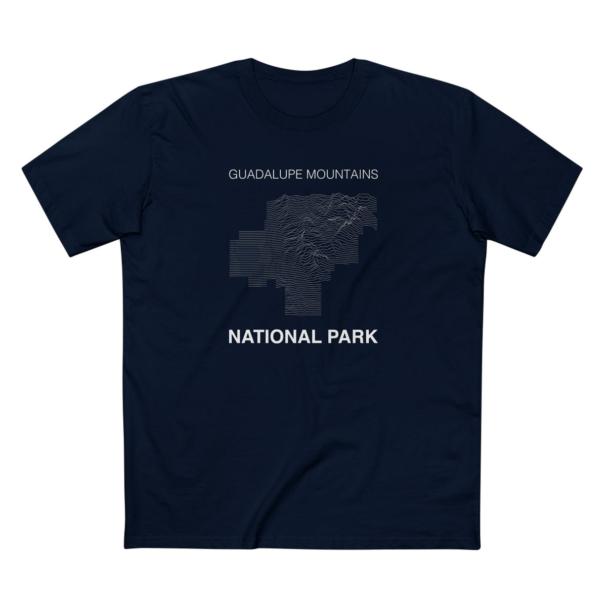 Guadalupe Mountains National Park T-Shirt Lines in Navy