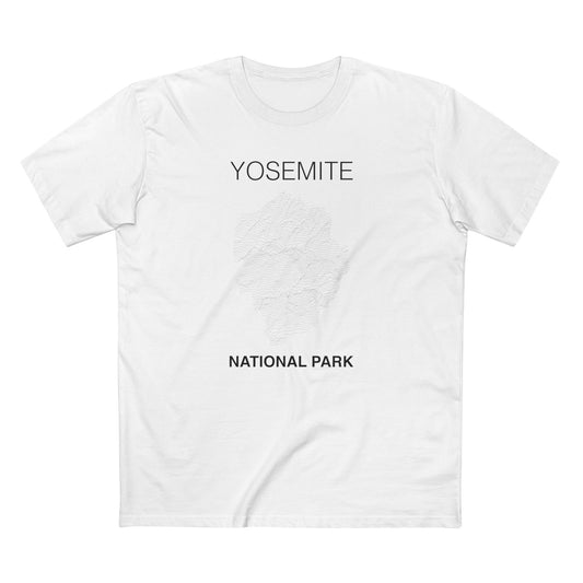Yosemite National Park T-Shirt Lines in White