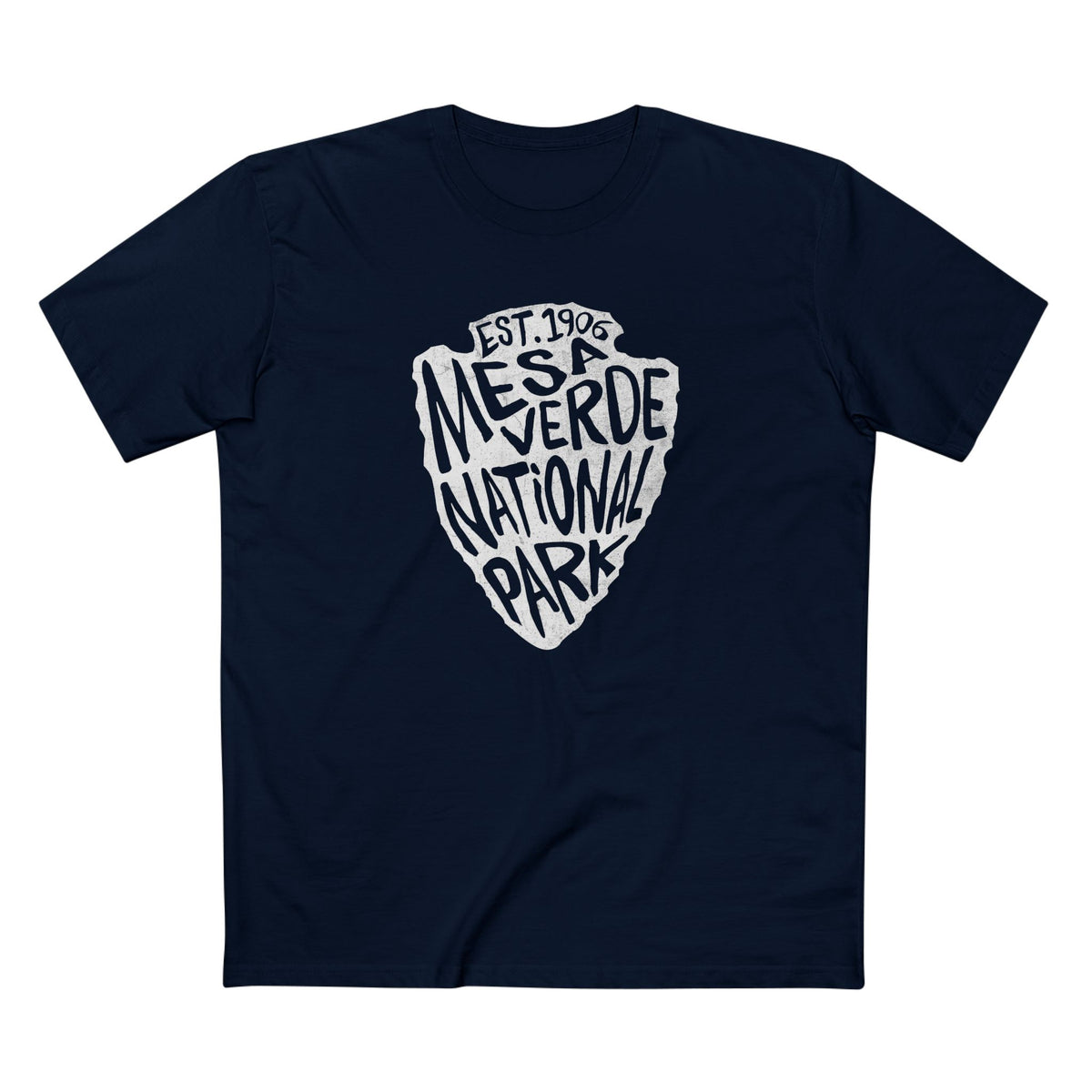 Mesa Verde National Park T-Shirt - Arrow Head Design in Navy