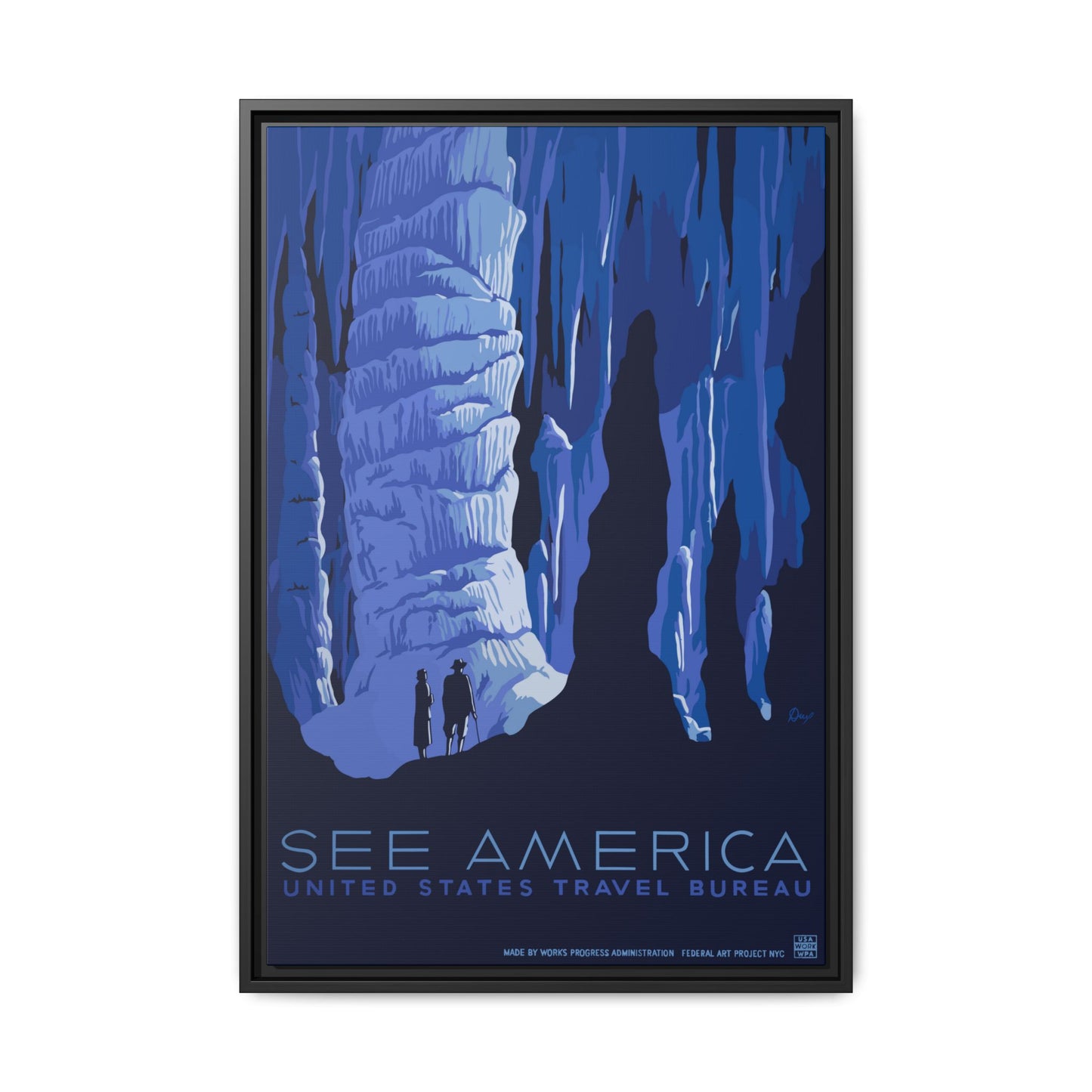 See America National Park Framed Canvas - WPA Poster