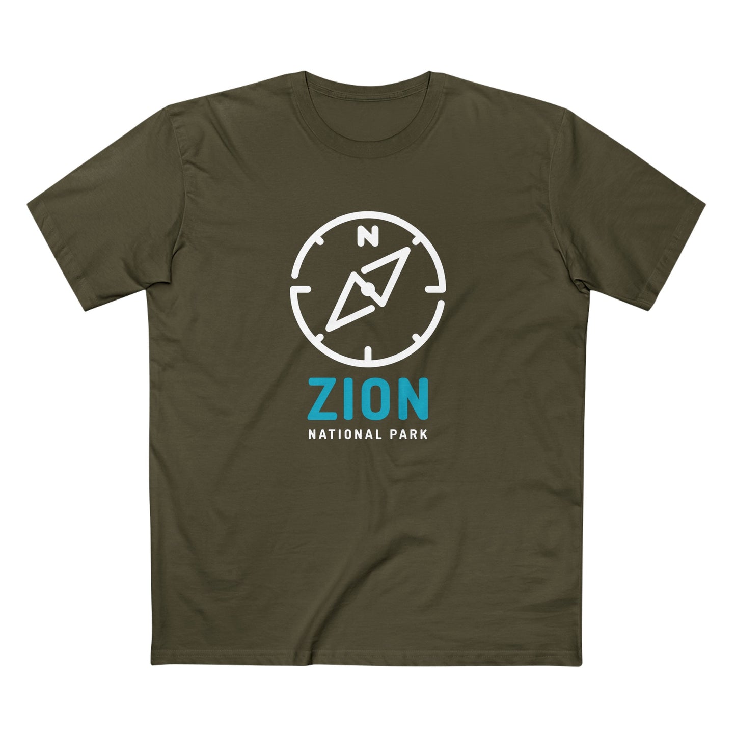 Zion National Park T-Shirt Compass Design