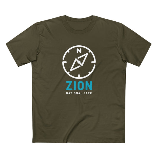 Zion National Park T-Shirt Compass Design