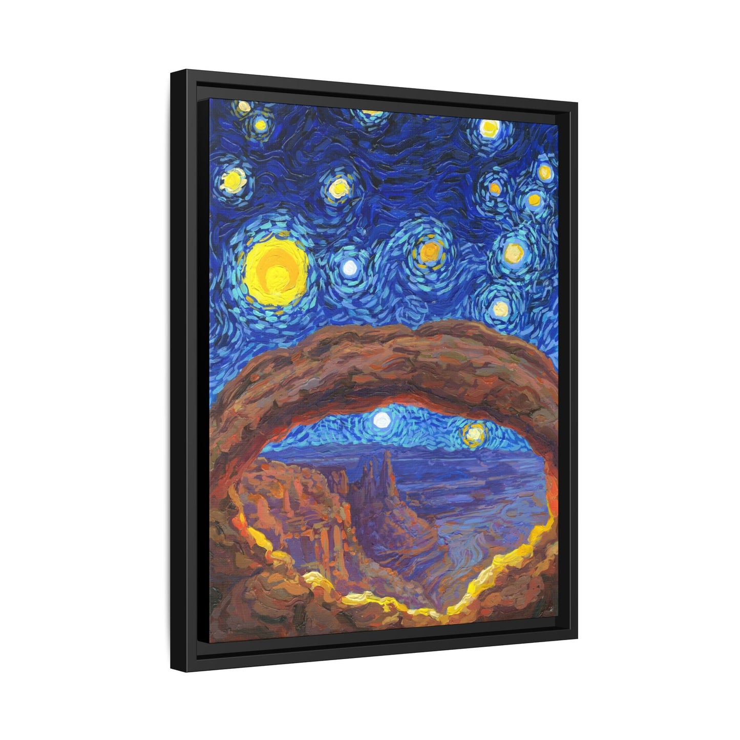 Canyonlands National Park Framed Canvas - The Starry Night