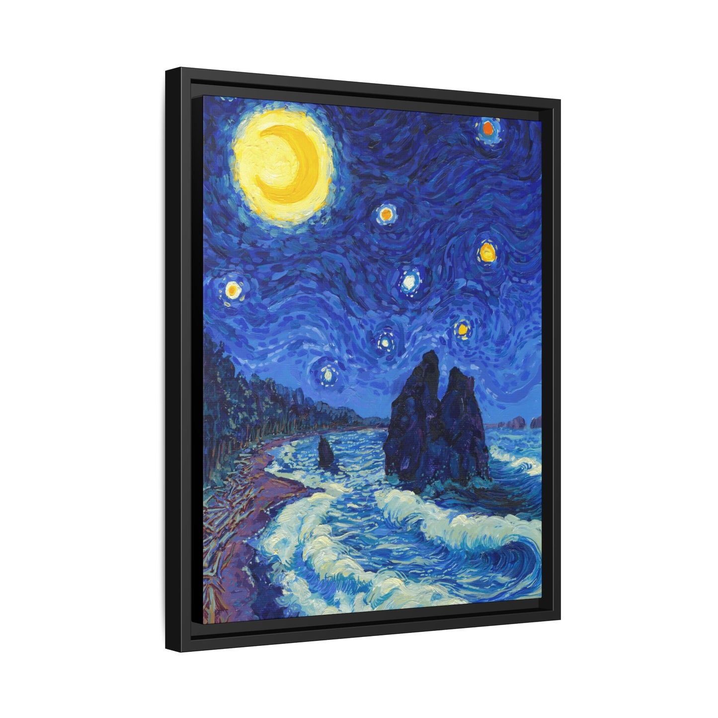 Olympic National Park Framed Canvas - The Starry Night