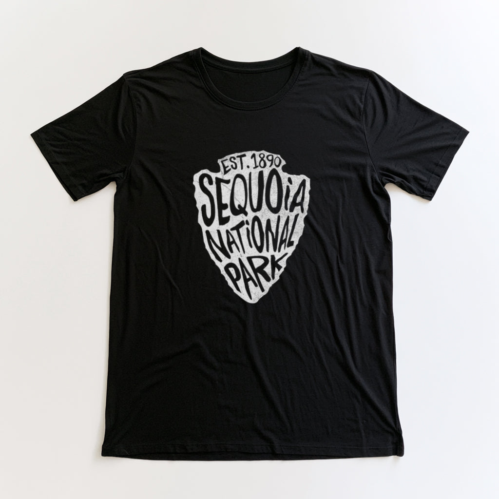 Sequoia National Park T-Shirt - Arrow Head Design in Black