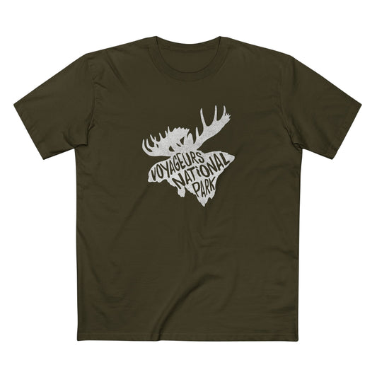 Voyageurs National Park T-Shirt - Moose in Army