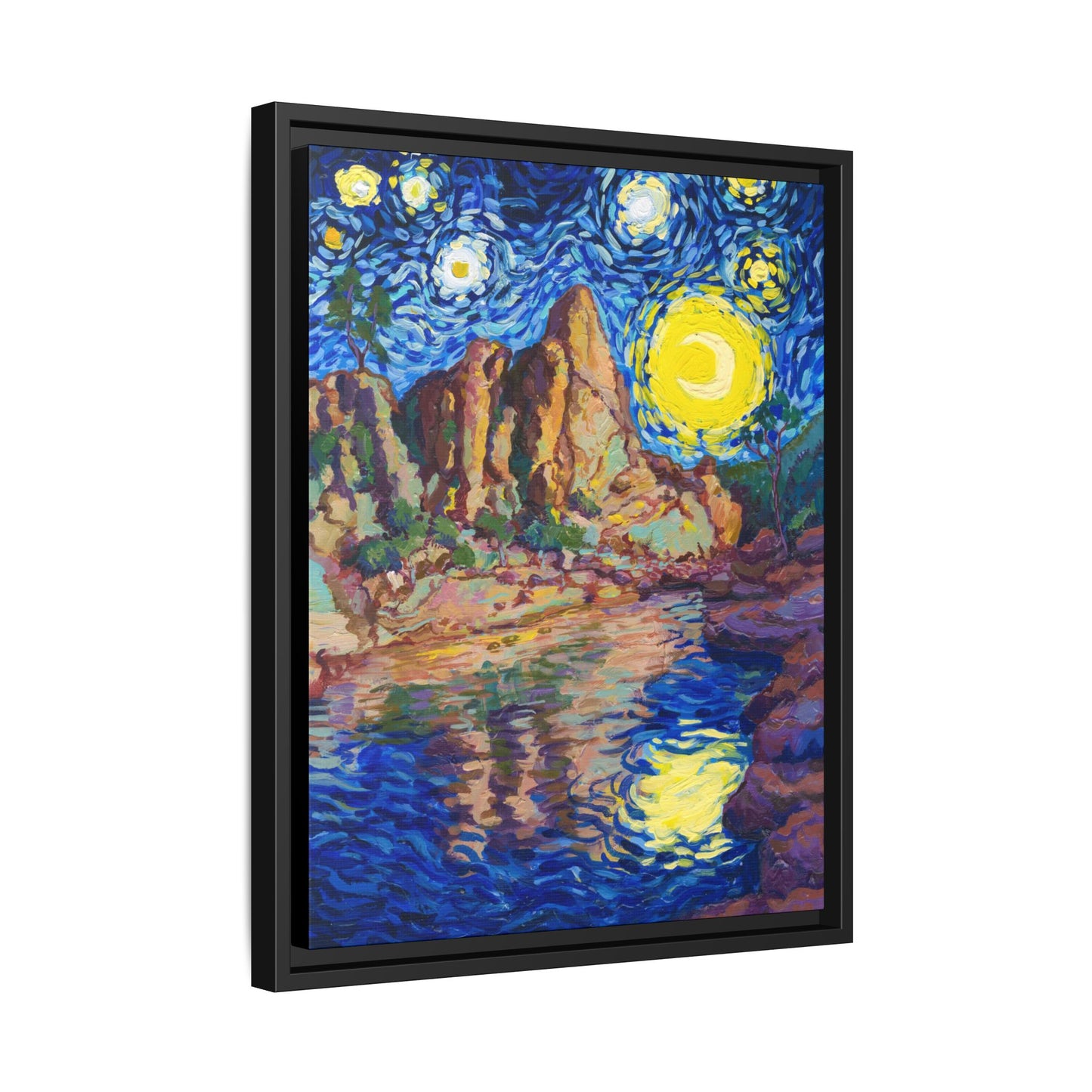 Pinnacles National Park Framed Canvas - The Starry Night