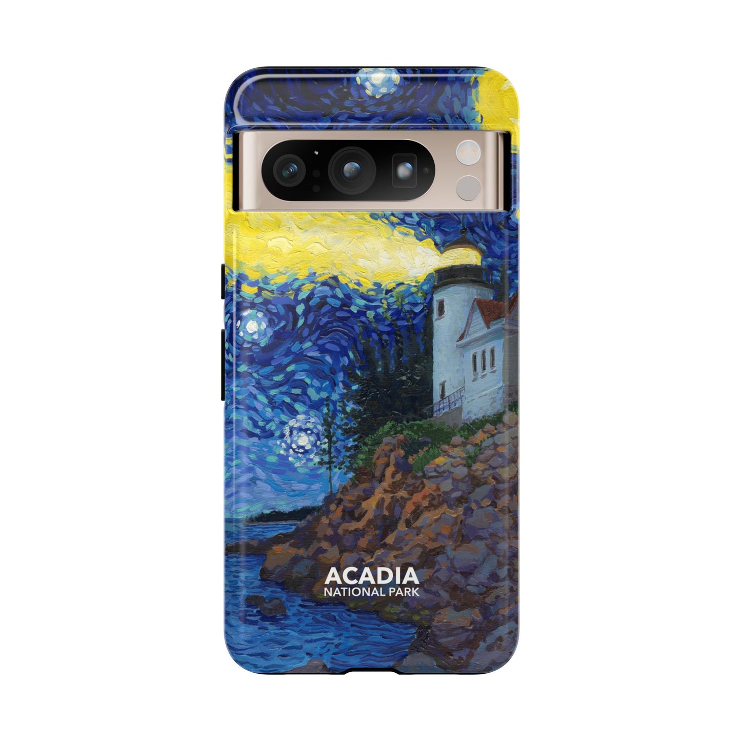 Acadia National Park Phone Case - Starry Night Lighthouse