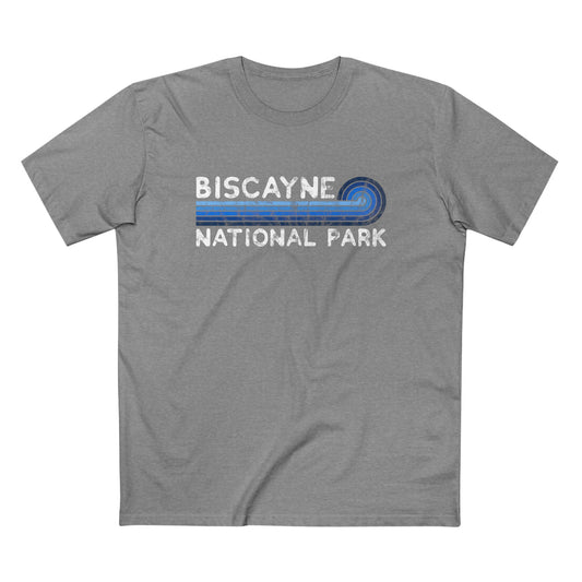 Biscayne National Park T-Shirt - Blue Vintage Stretched Sunrise