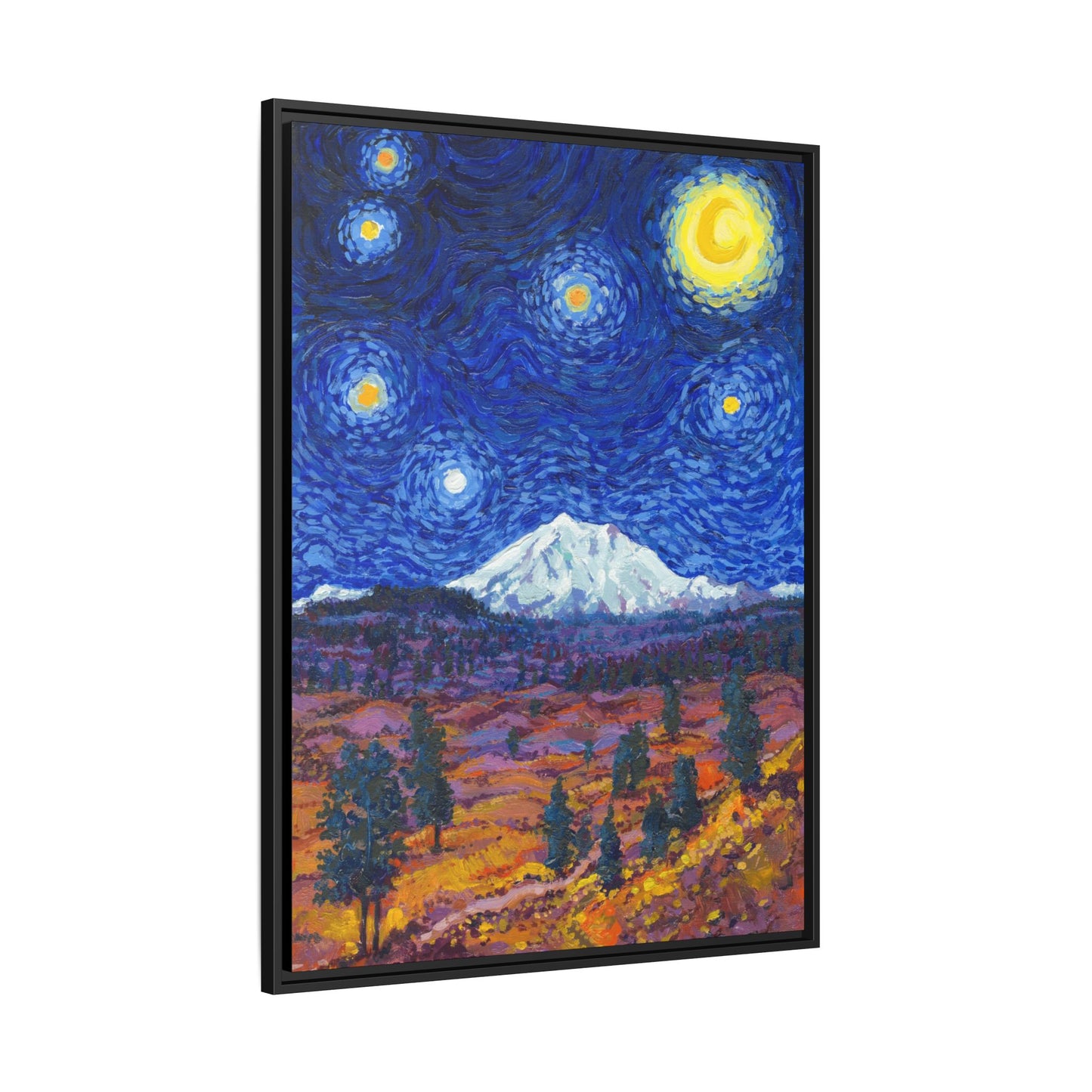 Lassen Volcanic National Park Framed Canvas - The Starry Night