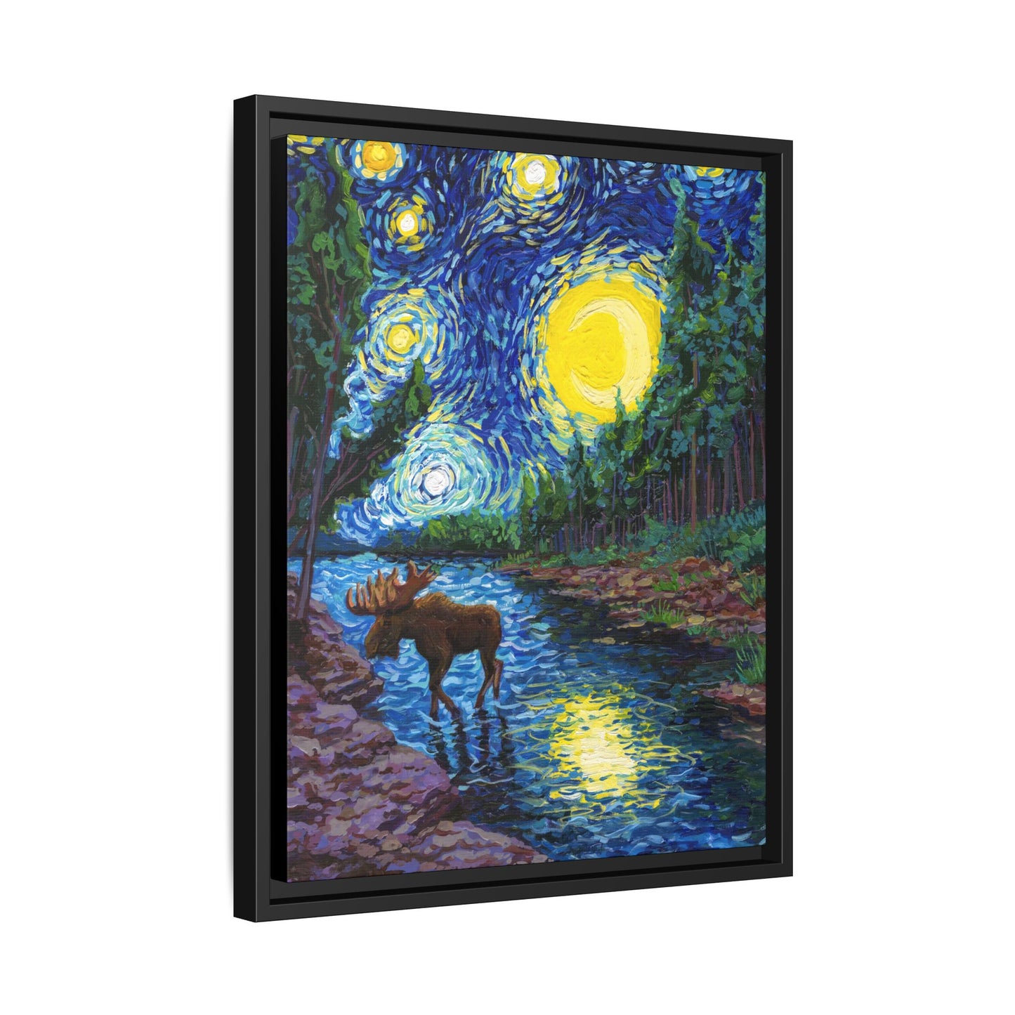 Isle Royale National Park Framed Canvas - The Starry Night