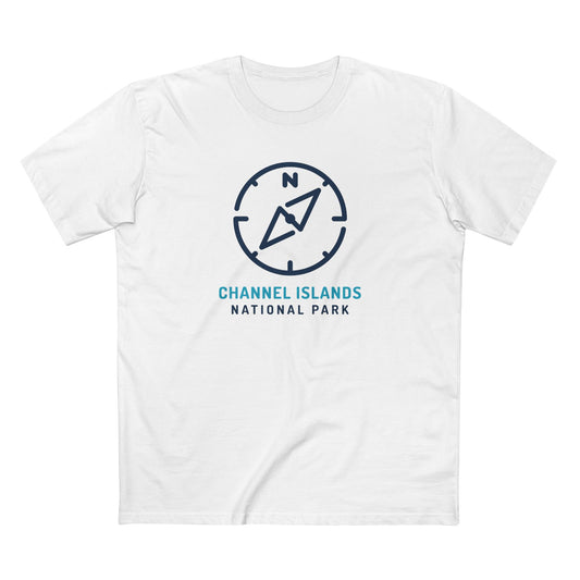 Channel Islands National Park T-Shirt Compass Design in White