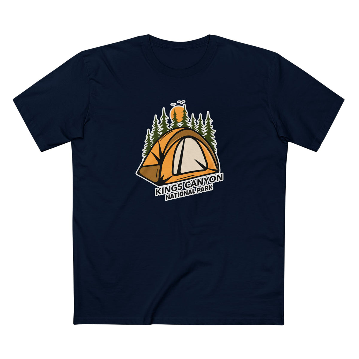 Kings Canyon National Park T-Shirt - Camping in Navy