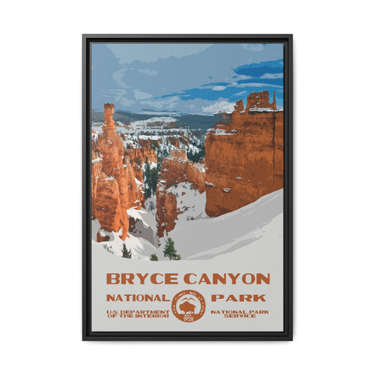 Bryce Canyon National Park Framed Canvas - WPA Poster