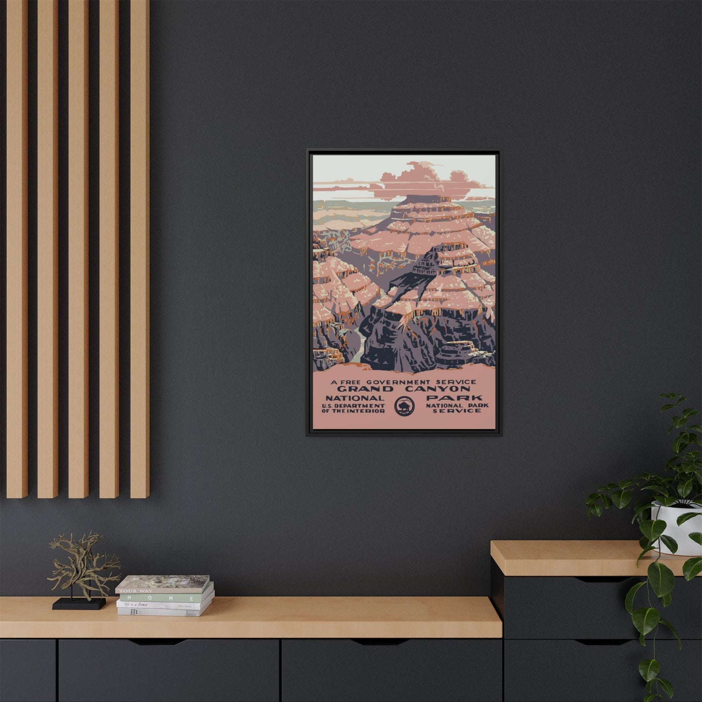 Grand Canyon National Park Framed Canvas - WPA Poster
