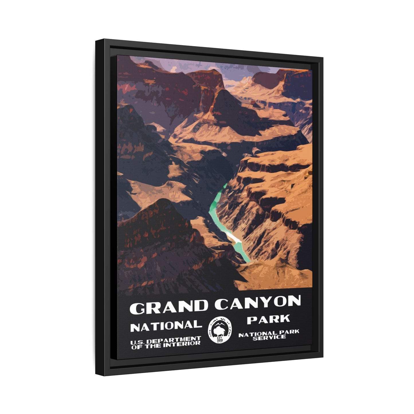 Grand Canyon National Park Framed Canvas - WPA Poster