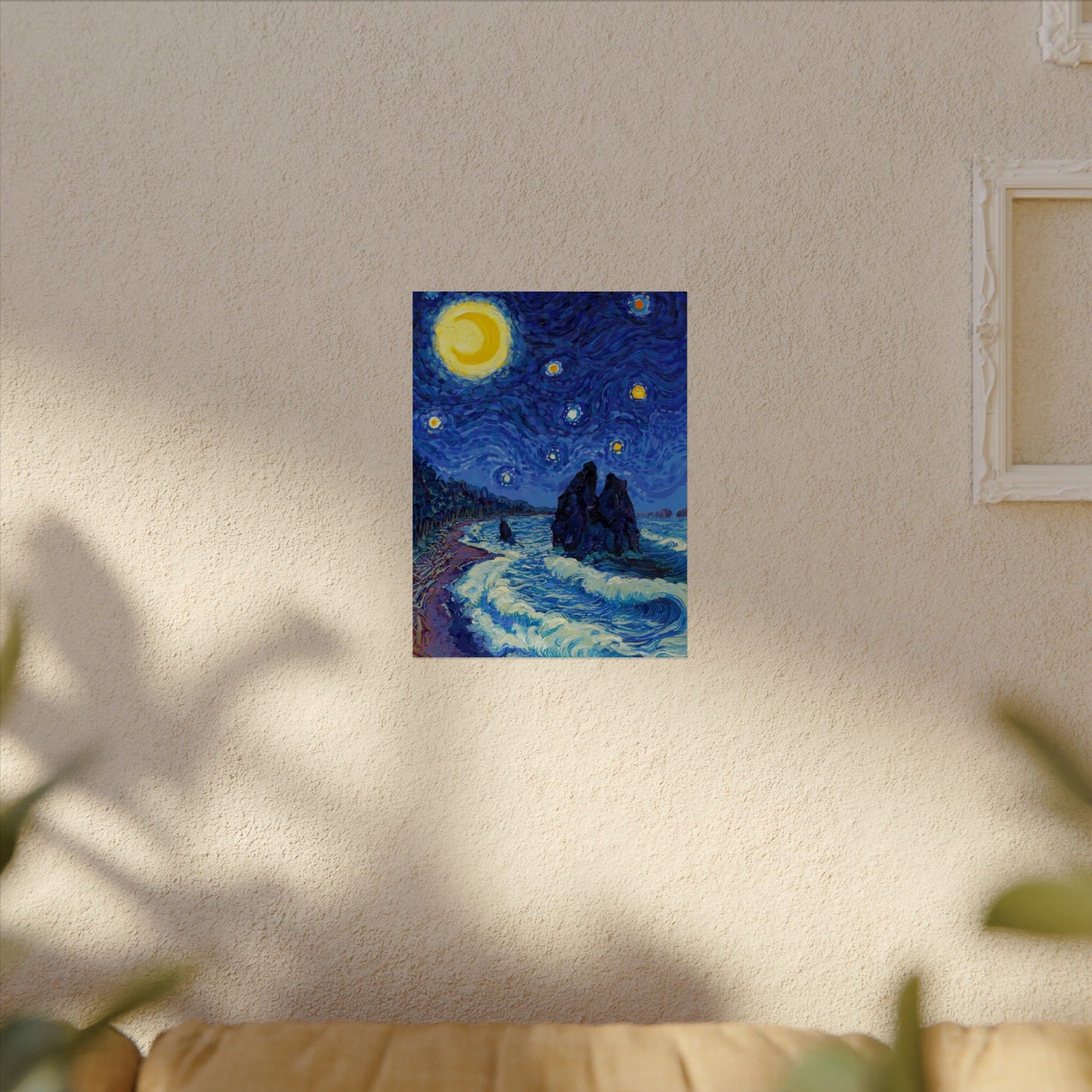 Olympic National Park Starry Night Poster - Premium Textured Paper