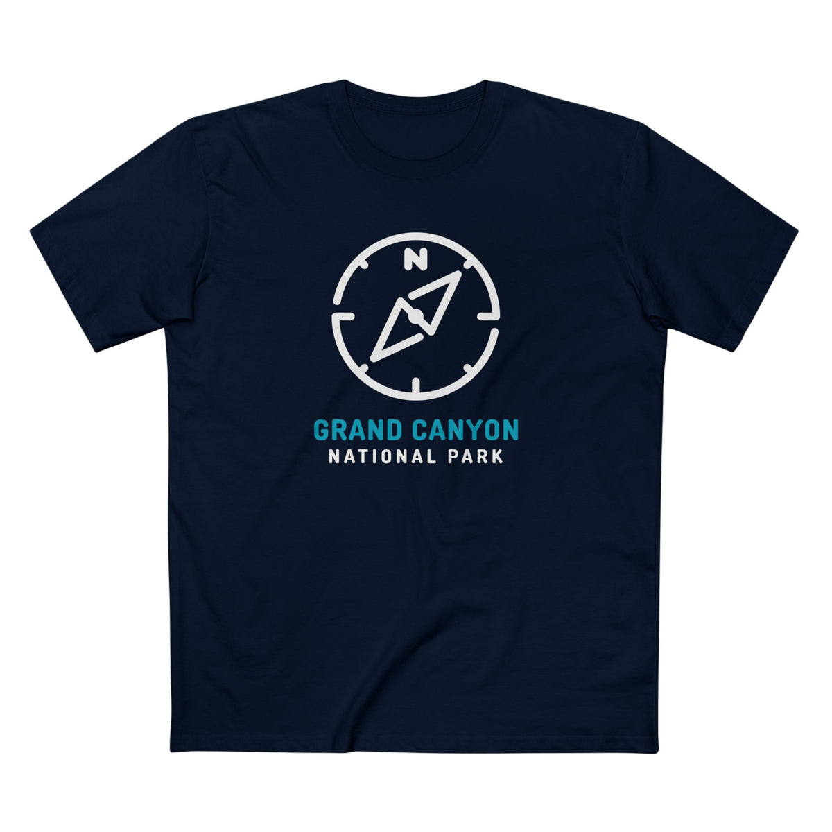 Grand Canyon National Park T-Shirt Compass Design in Navy