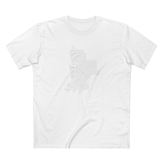 Grand Teton National Park T-Shirt - Topographical Lines in White