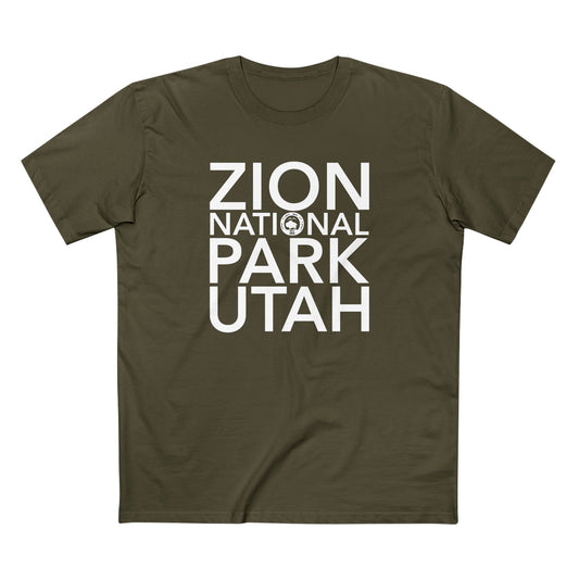 Zion National Park T-Shirt Block Text