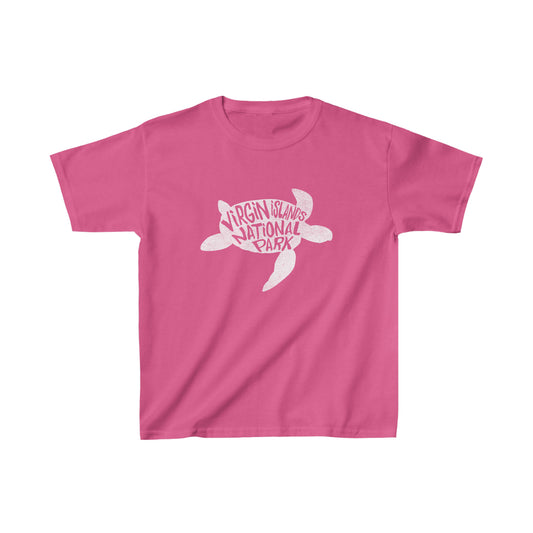 Virgin Islands National Park Child T-Shirt - Sea Turtle Chunky Text