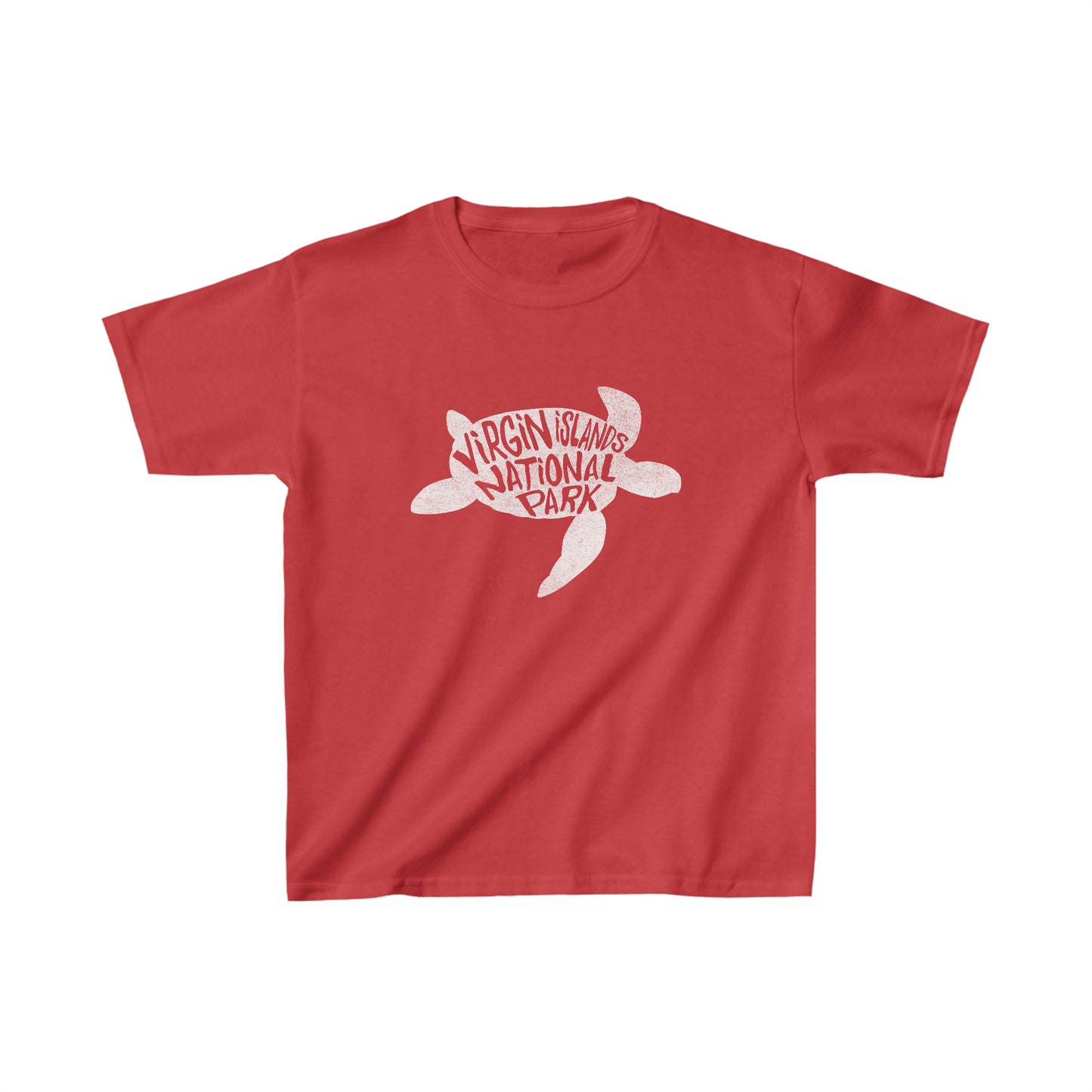 Virgin Islands National Park Child T-Shirt - Sea Turtle Chunky Text