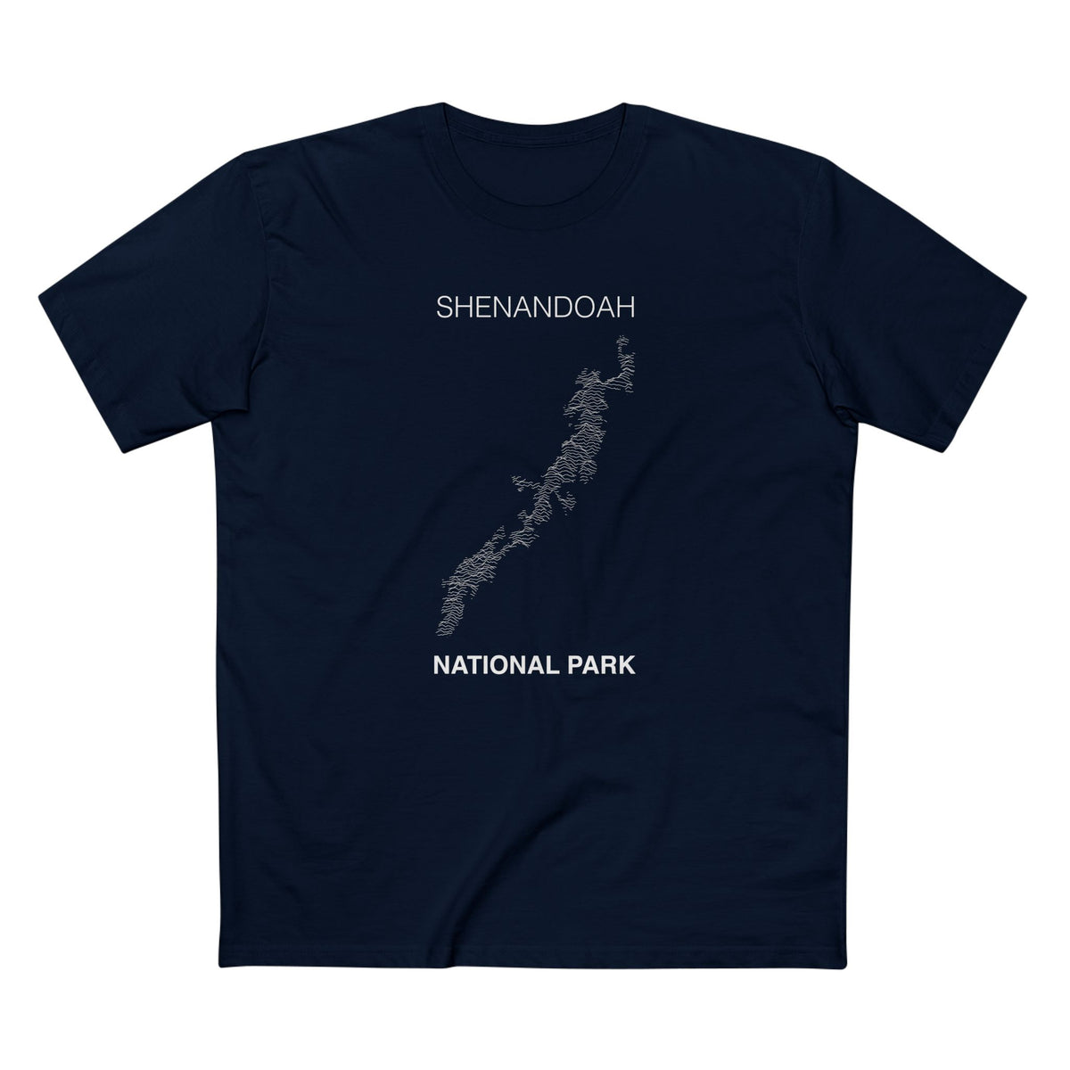 Shenandoah National Park T-Shirt Lines in Navy