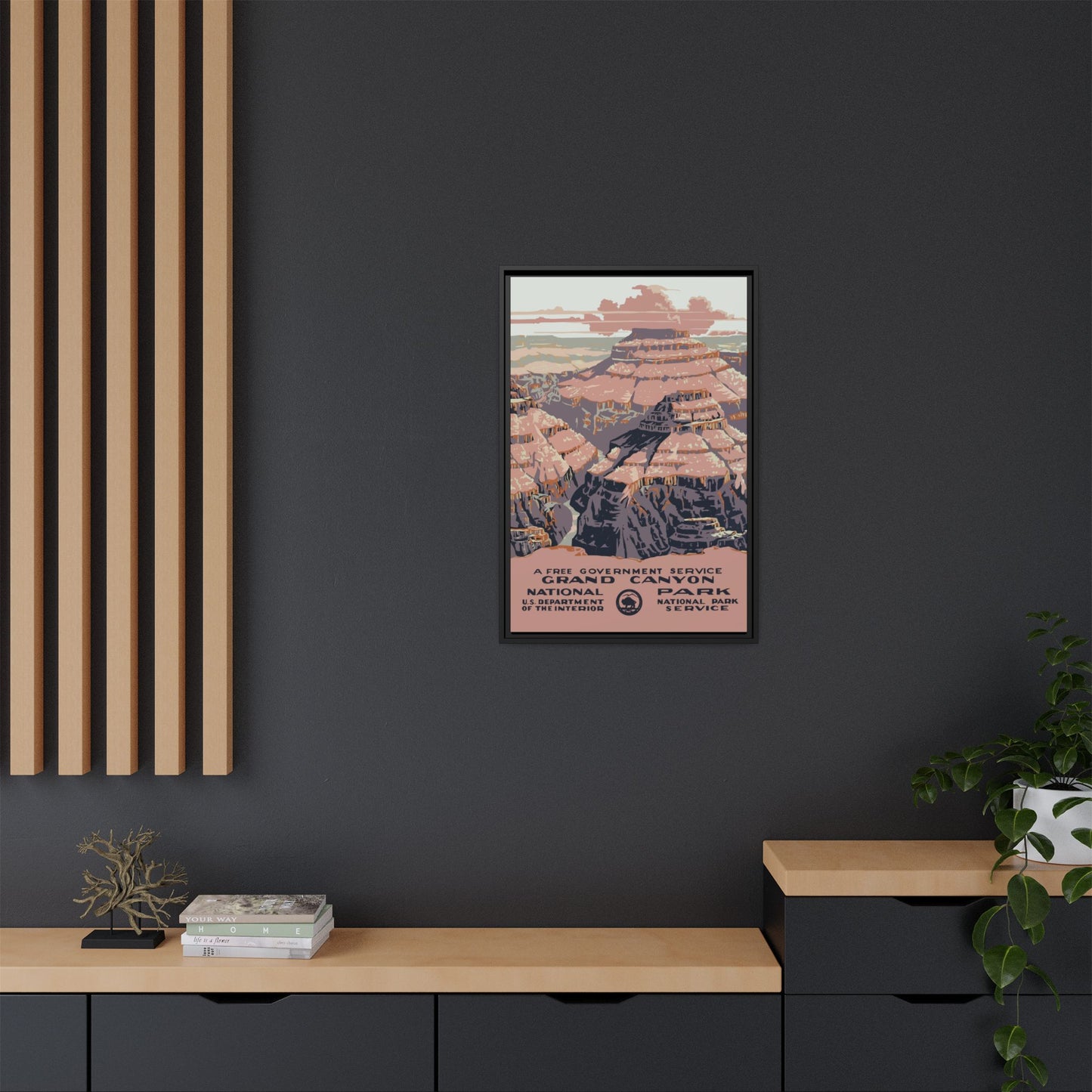 Grand Canyon National Park Framed Canvas - WPA Poster