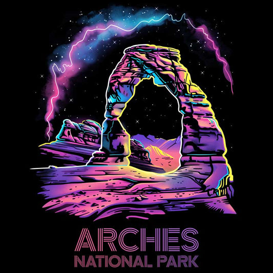 Arches National Park T-Shirt - 80s Neon Design