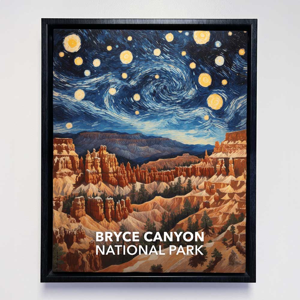 Bryce Canyon National Park Framed Canvas - The Starry Night