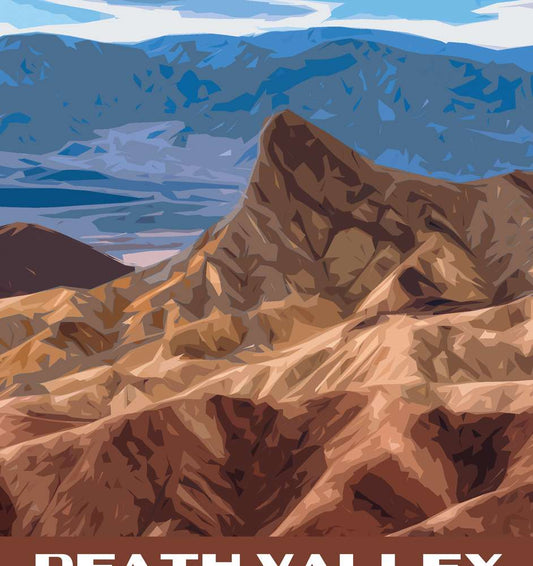 Death Valley National Park Poster - Zabriskie Point