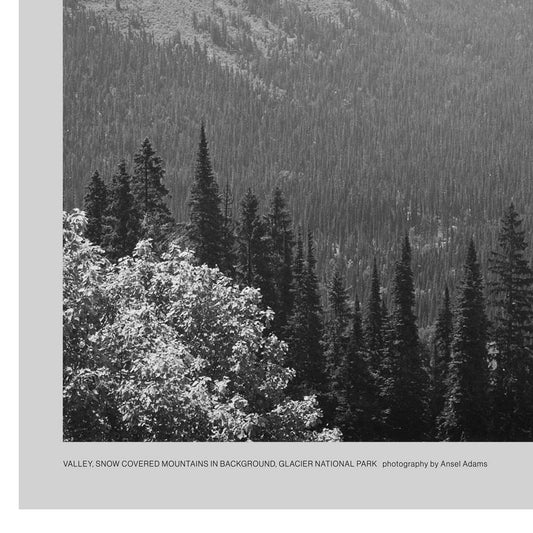 Glacier National Park Poster - Ansel Adams