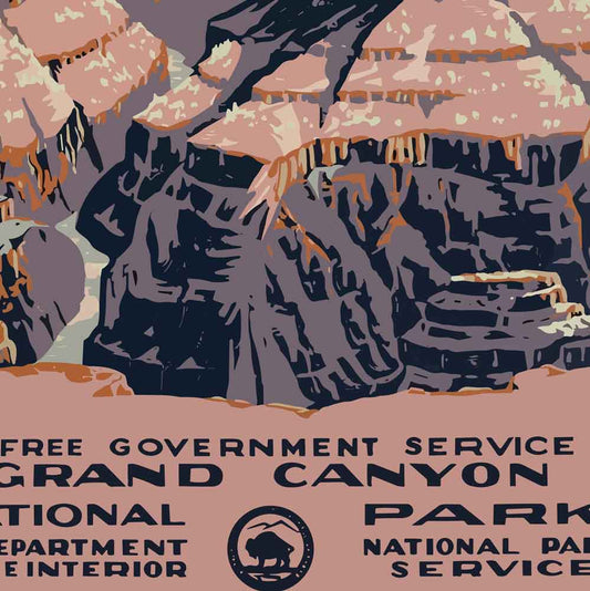 Grand Canyon National Park Poster - Vintage WPA Design
