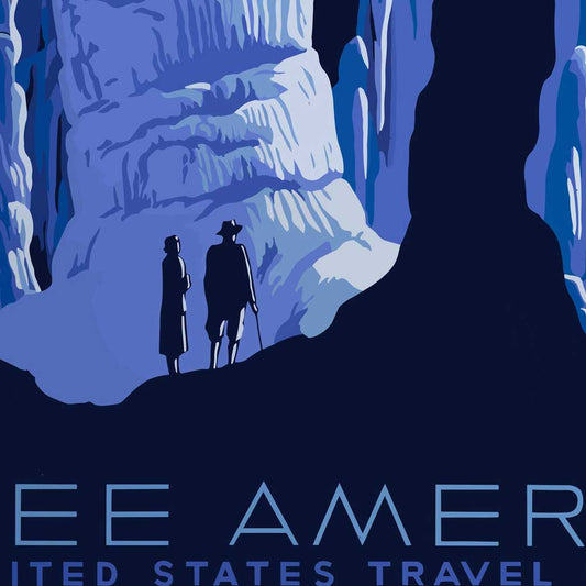 Carlsbad Caverns National Park Poster See America - Vintage WPA Design