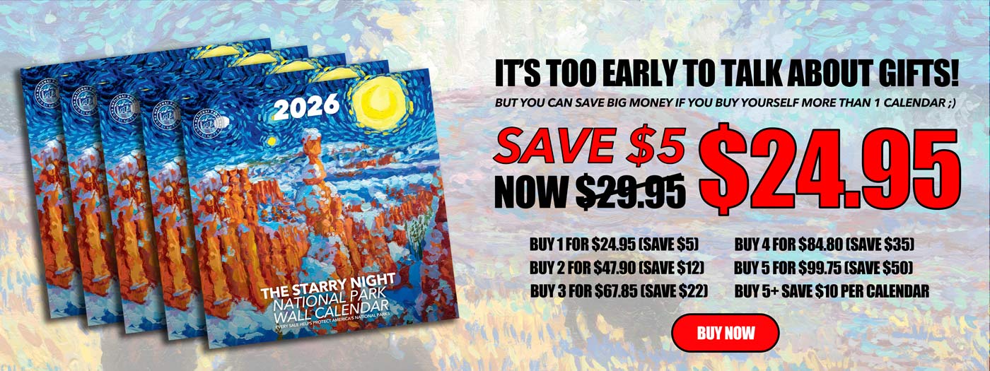 Starry Park National Park Calendar Header Image