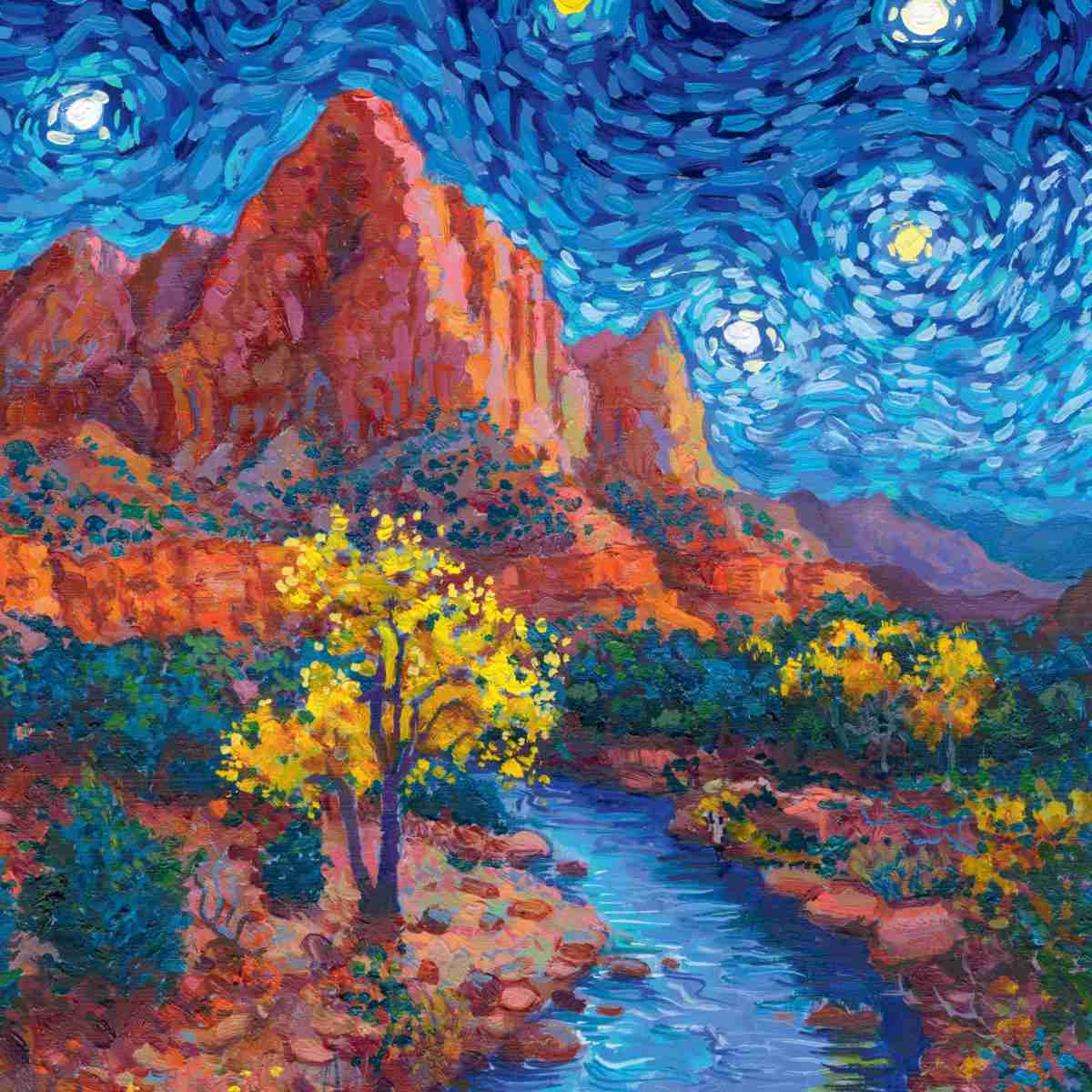 2026 Starry Night National Park Wall Calendar