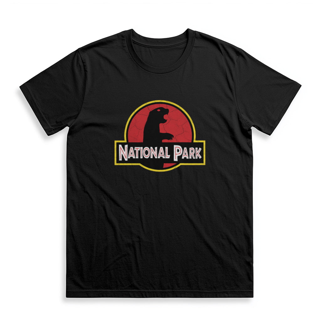Prairie Dog National Park T-Shirt - Parody Logo in Black