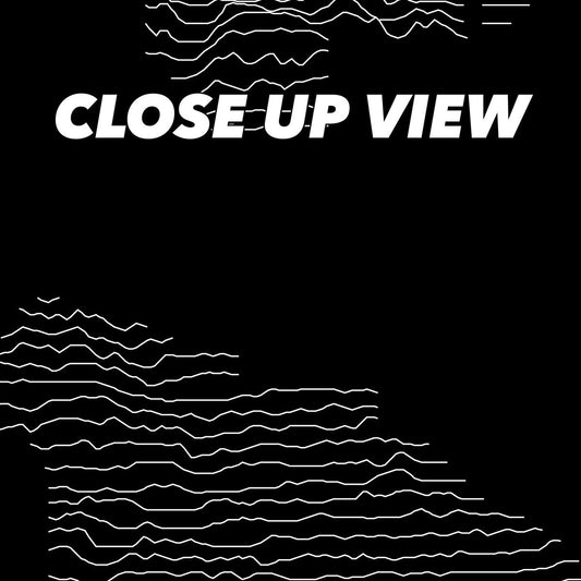 Close-up view of the Theodore Roosevelt National Park poster artwork, showing white topographic elevation lines on black